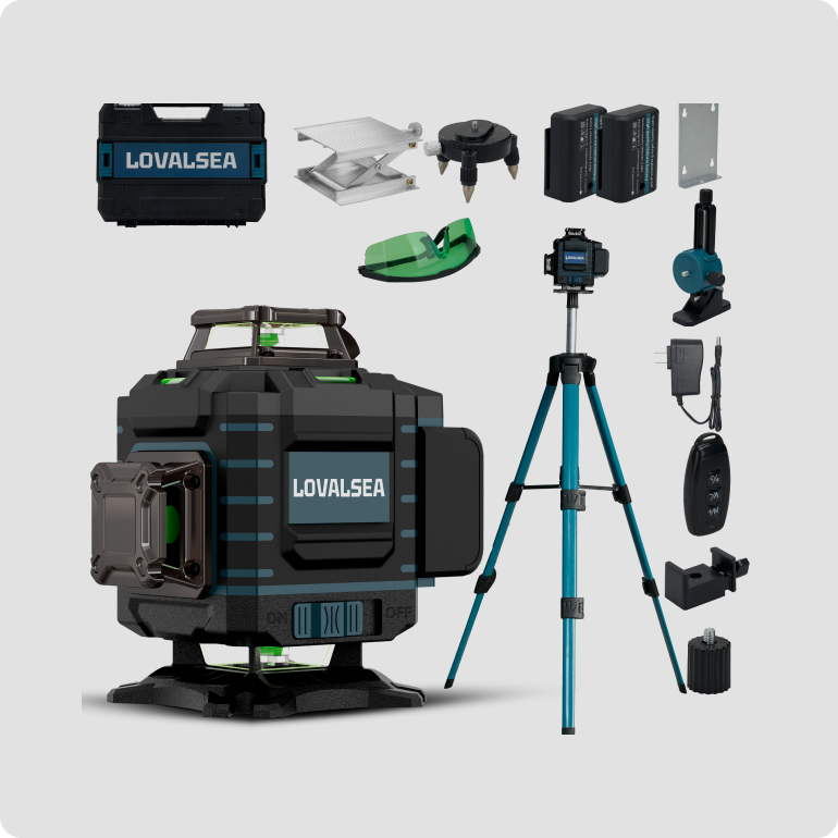 LOVALSEA 4D 360° Laser Level with LCD Screen